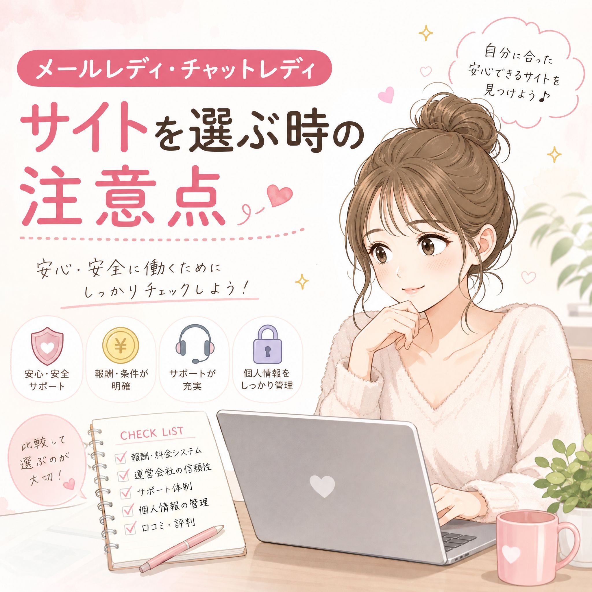 【メールレディ・チャットレディ】サイトを選ぶ時の注意点