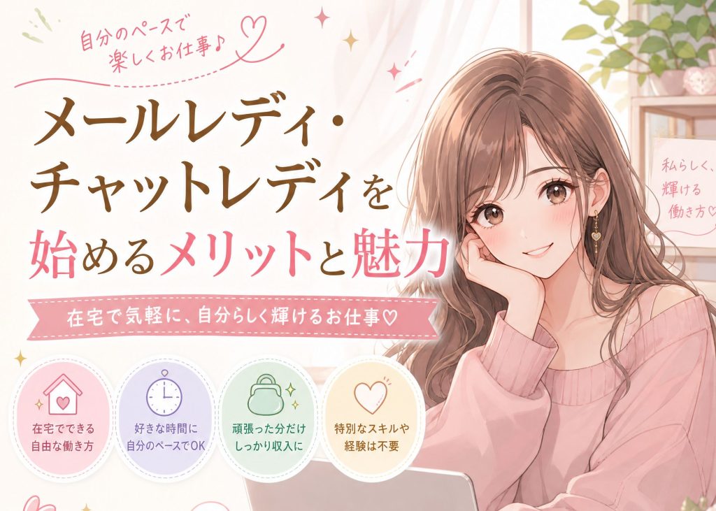 メールレディ・チャットレディを始めるメリットと魅力
