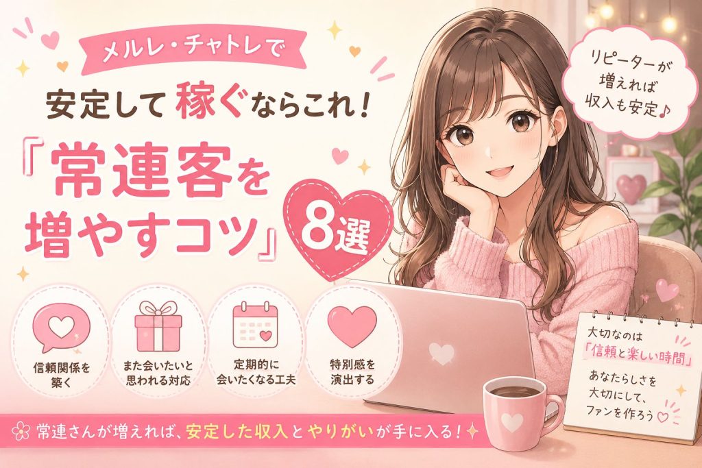 メルレ・チャトレで安定して稼ぐならこれ！「常連客を増やすコツ」8選
