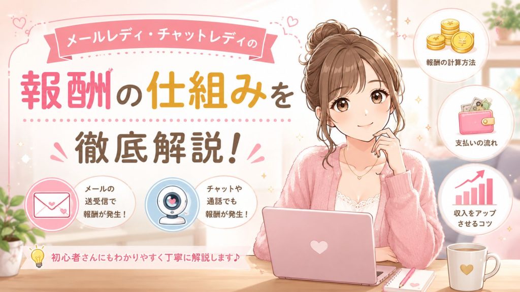 【徹底解説！】メールレディ・チャットレディの報酬の仕組みとは？いくら稼げる？